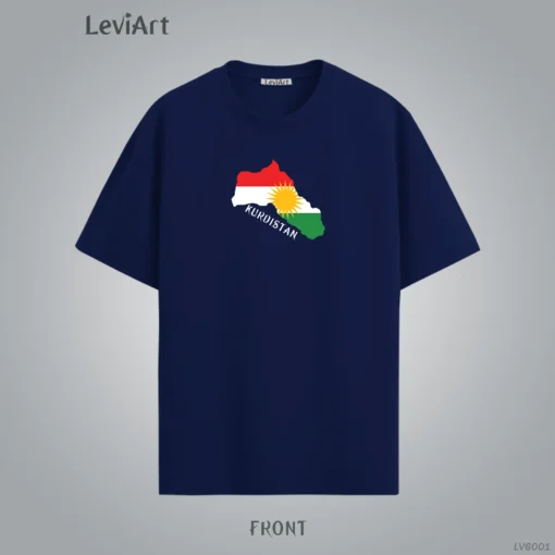 KURDISTAN MAP WITH FLAG