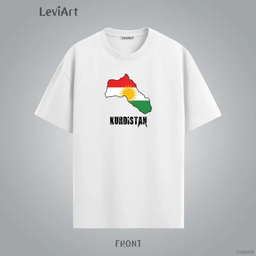 KURDISTAN MAP WITH FLAG